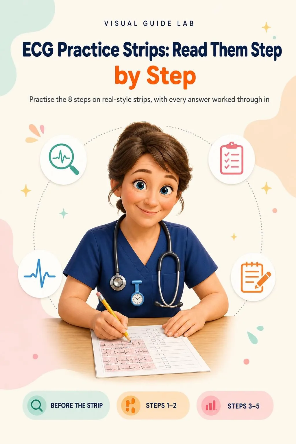 ECG Practice Strips: Read Them Step by Step