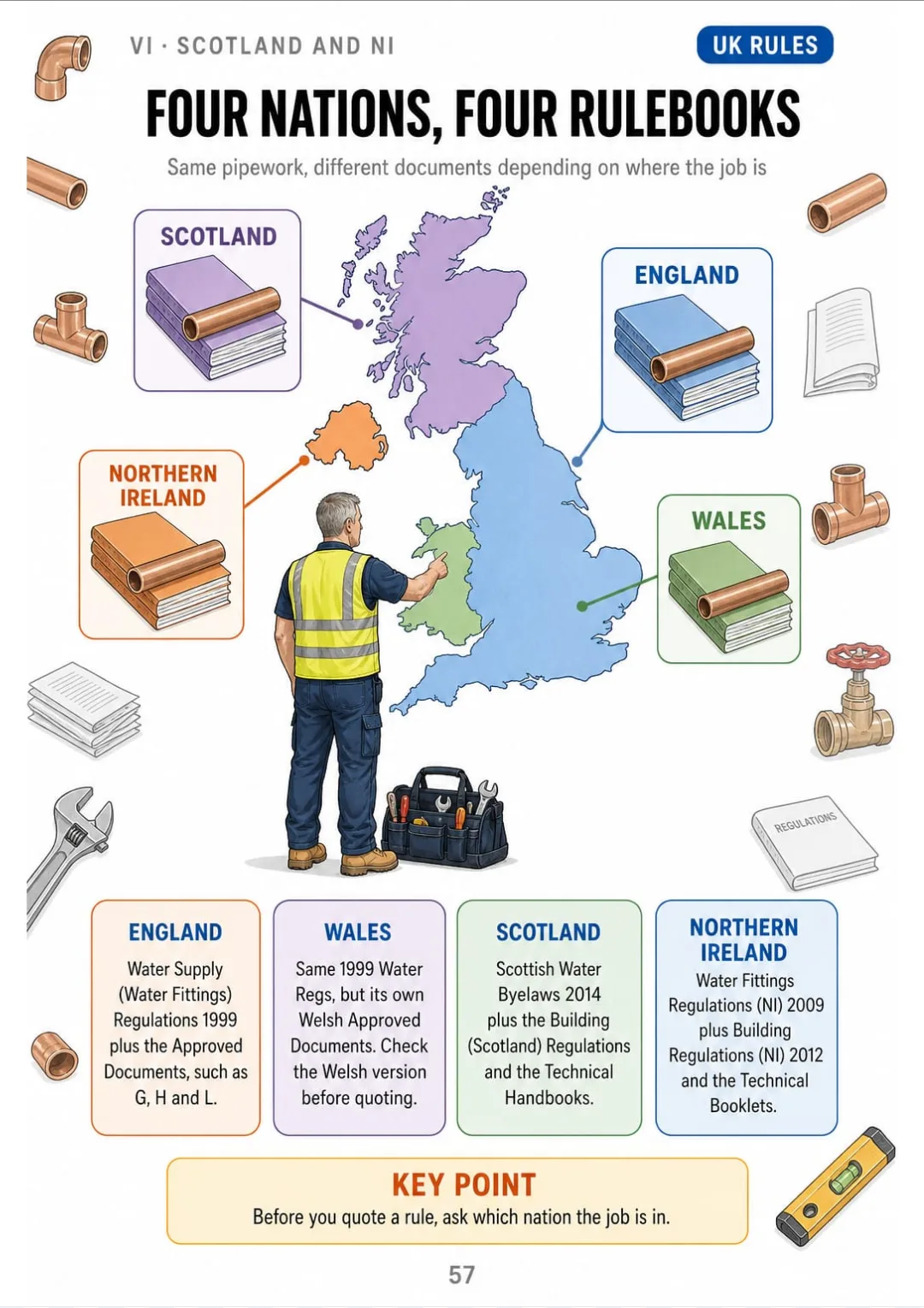England, Wales, Scotland and NI: which water and building rules apply where